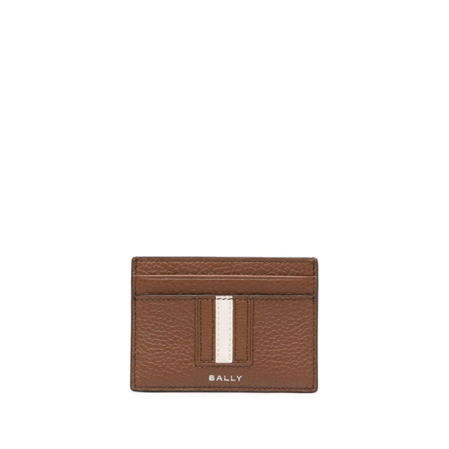 Bally Mens Striped Leather Cardholder Cover