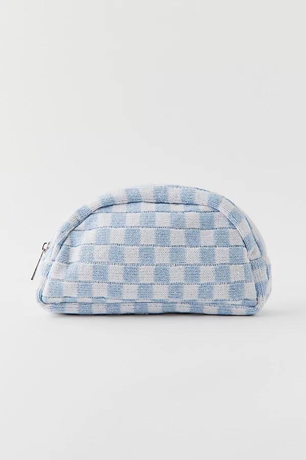 Bougie Checkered Dome Pouch in Light Blue Cover