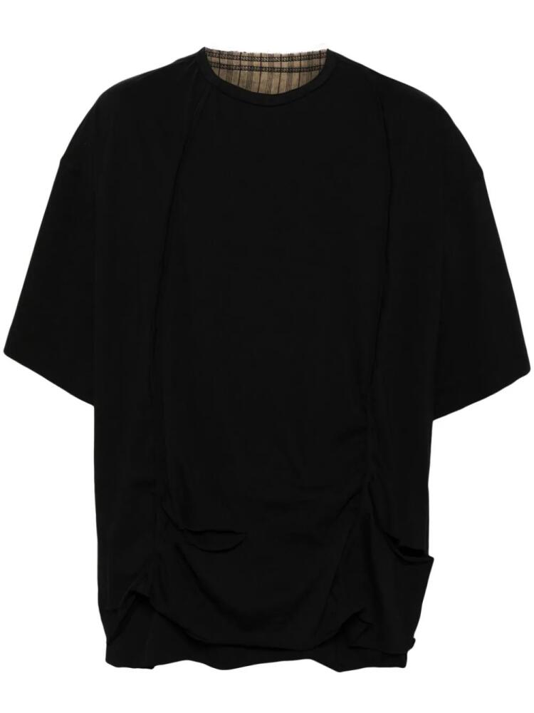 Ziggy Chen distressed texture oversized T-shirt - Black Cover