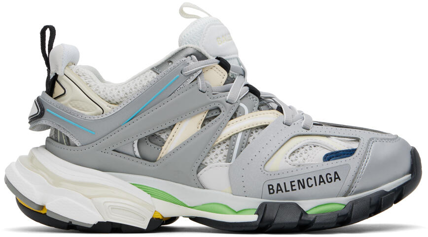 Balenciaga Silver & White Track Sneakers Cover