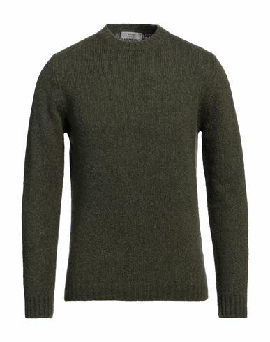 Ferrante Man Sweater Military green Wool, Recycled cashmere, Nylon Cover