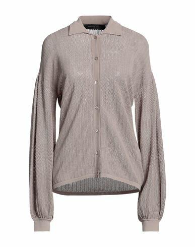 Federica Tosi Woman Cardigan Light brown Viscose, Polyamide Cover