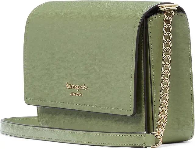 Kate Spade New York Morgan Saffiano Leather Flap Chain Wallet (Cedar Stand) Wallet Handbags Cover