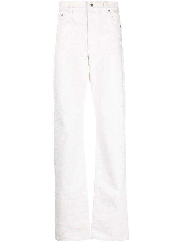 VTMNTS barcode-print straight-leg jeans - White Cover