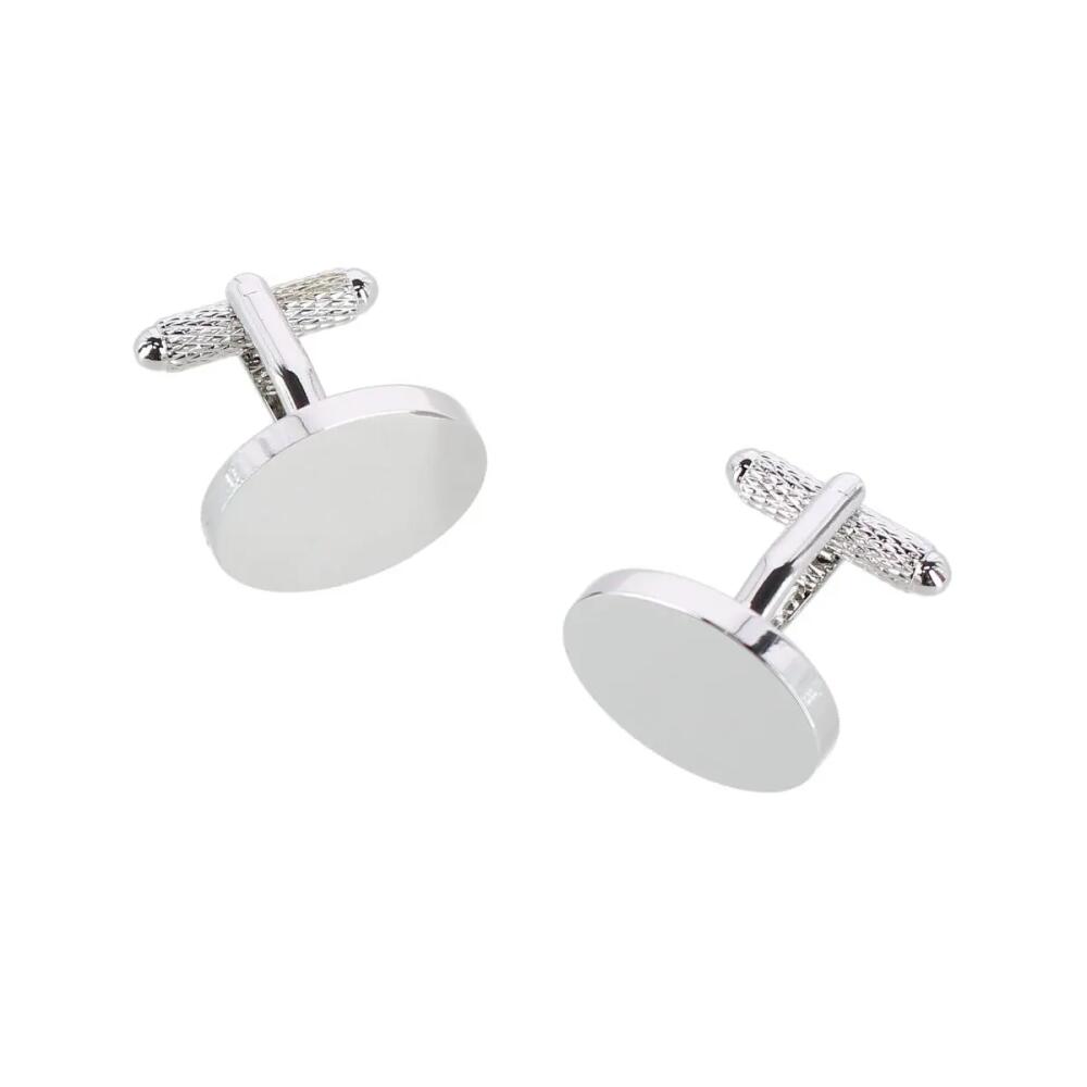 Trafalgar Asher Oval Brass Cufflinks in Silver Cover