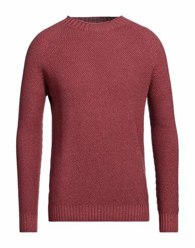 H953 Man Sweater Burgundy Merino Wool Cover