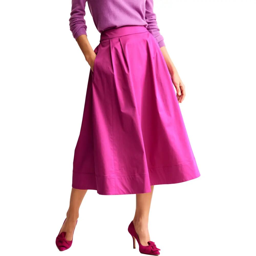 Boden Full Sateen Midi Skirt in Rose Violet Cover