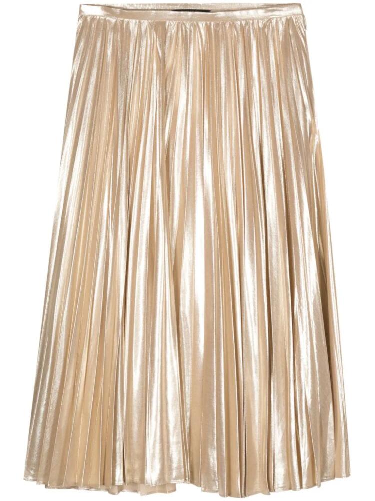 Lauren Ralph Lauren pleated midi skirt - Gold Cover