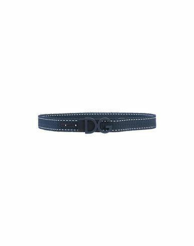 Dolce & gabbana Man Belt Slate blue Textile fibers, Cowhide Cover