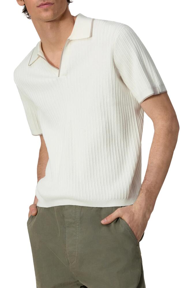 rag & bone Johnny Collar Rib Polo in Ivory Cover