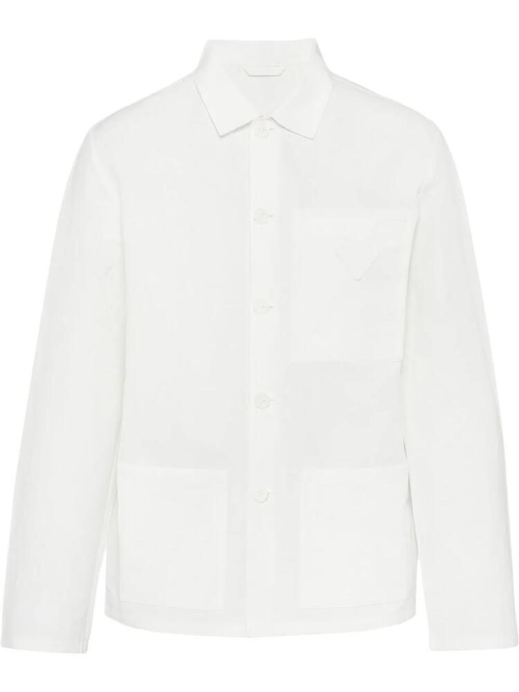 Prada single-breasted shirt jacket - White Cover