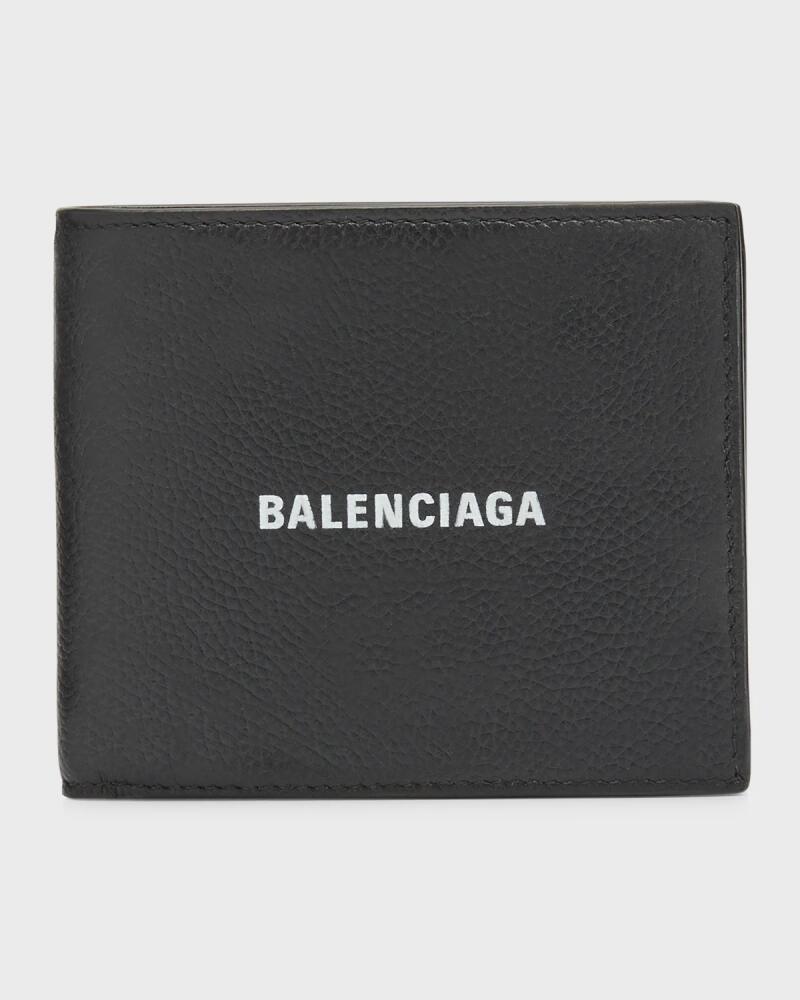 Balenciaga Men's Cash Square Folded Coin Wallet Used Effect Cover