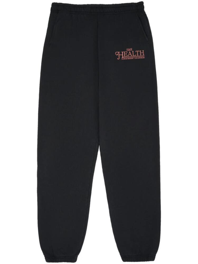 Sporty & Rich SR Health Resort cotton track pants - Black Cover