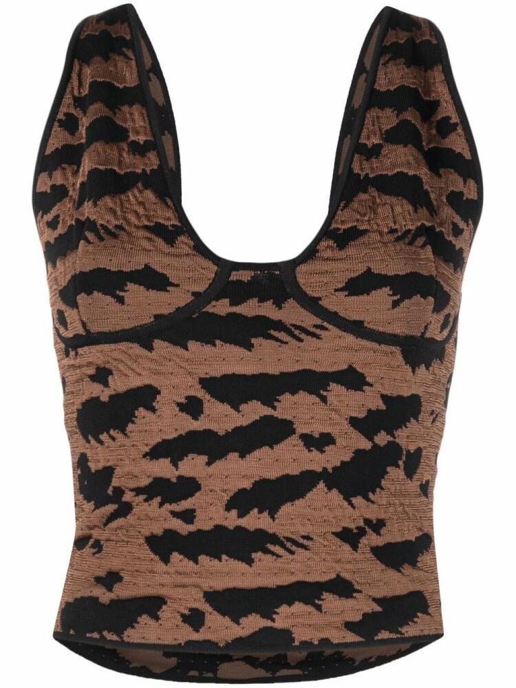 Nanushka animal-print tank top - Black Cover