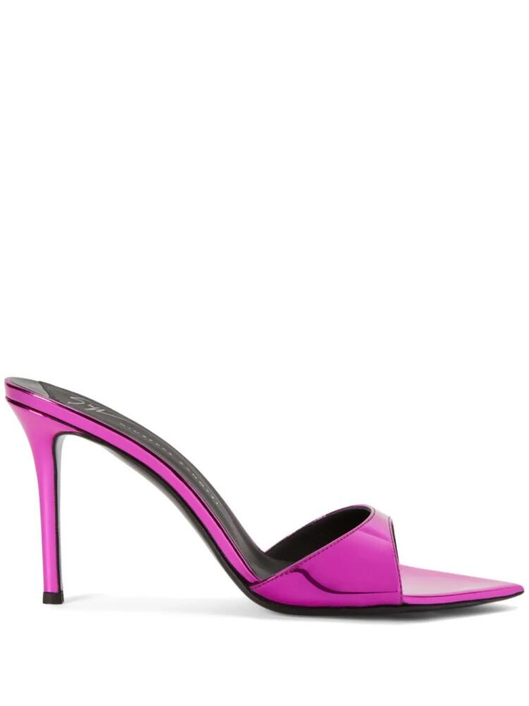 Giuseppe Zanotti Intriigo 100mm patent leather mules - Pink Cover