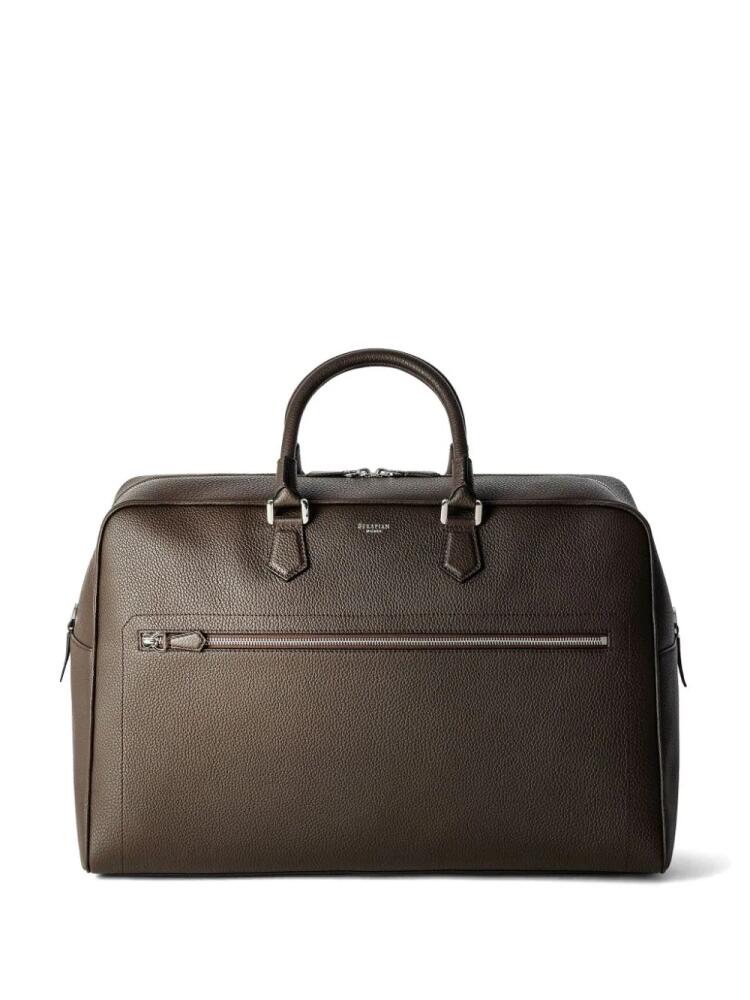 Serapian medium Weekender Cachemire-leather holdall - Brown Cover