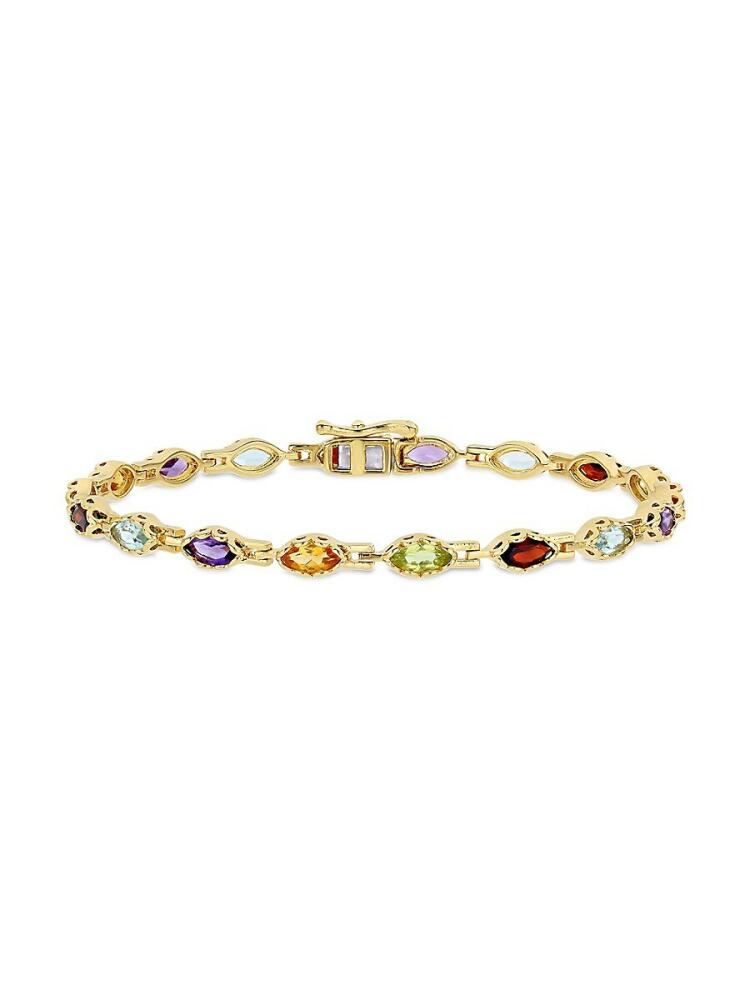 Sonatina Women's Sterling Silver & Marquise Multi Stone Bracelet Cover