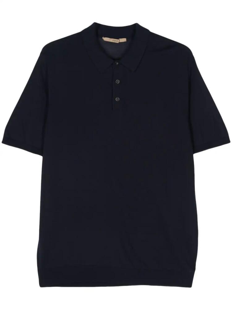 Nuur fine-knit polo shirt - Blue Cover