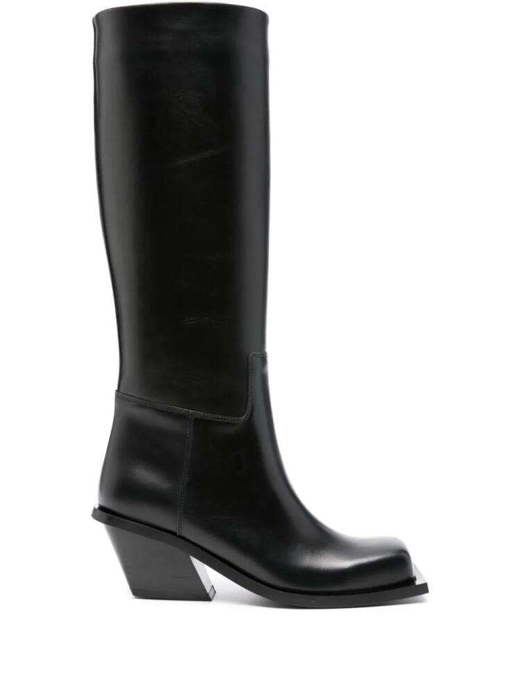 GIABORGHINI square-toe leather boots - Black Cover