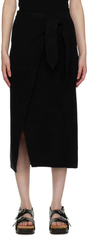 Nanushka Black Helia Midi Skirt Cover