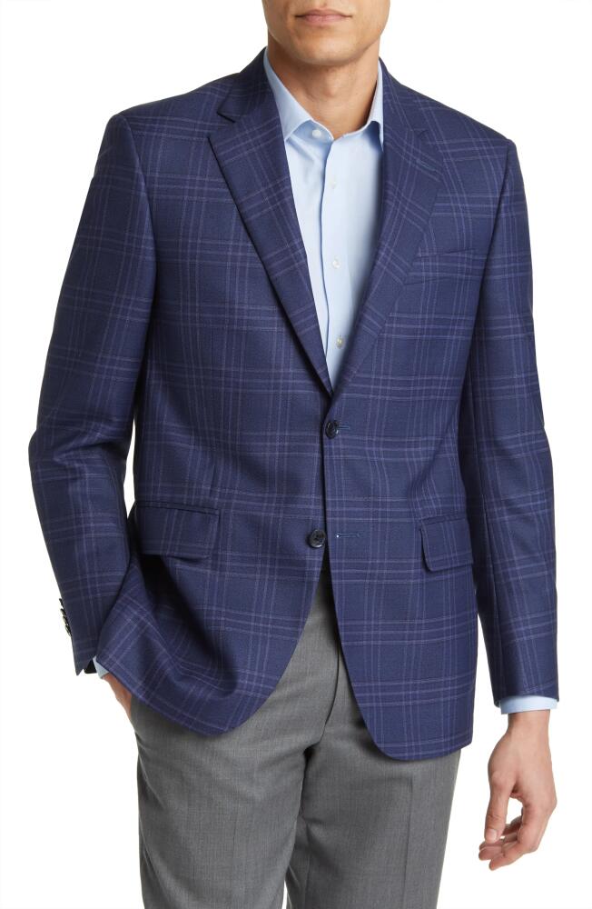 Peter Millar Tailored Fit Plaid Wool Sport Coat in Blue Cover