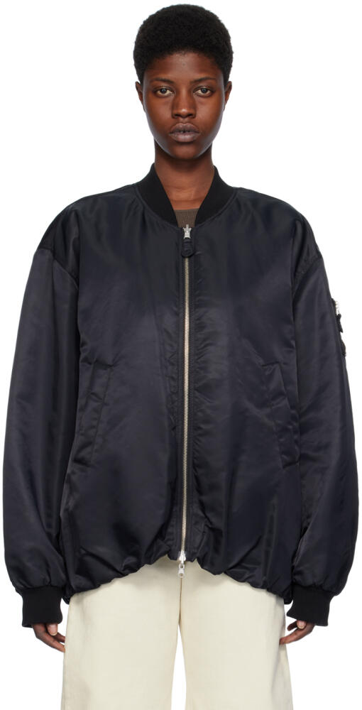 LOW CLASSIC Black Reversible Bomber Jacket Cover