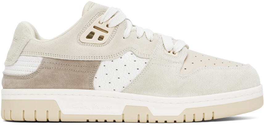 Acne Studios White & Beige Low Top Sneakers Cover