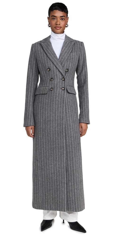 Favorite Daughter The Simon Coat Grey/White Pinstripe Cover