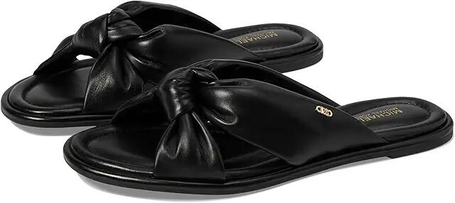 MICHAEL Michael Kors Elena Flat Slide (Black) Women's Sandals Cover