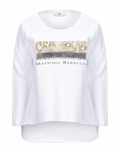 Mr Massimo Rebecchi Woman Sweatshirt White Cotton, Elastane Cover