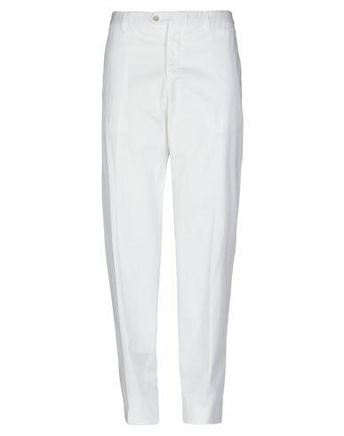 Fedeli Man Pants White Cotton, Elastane Cover