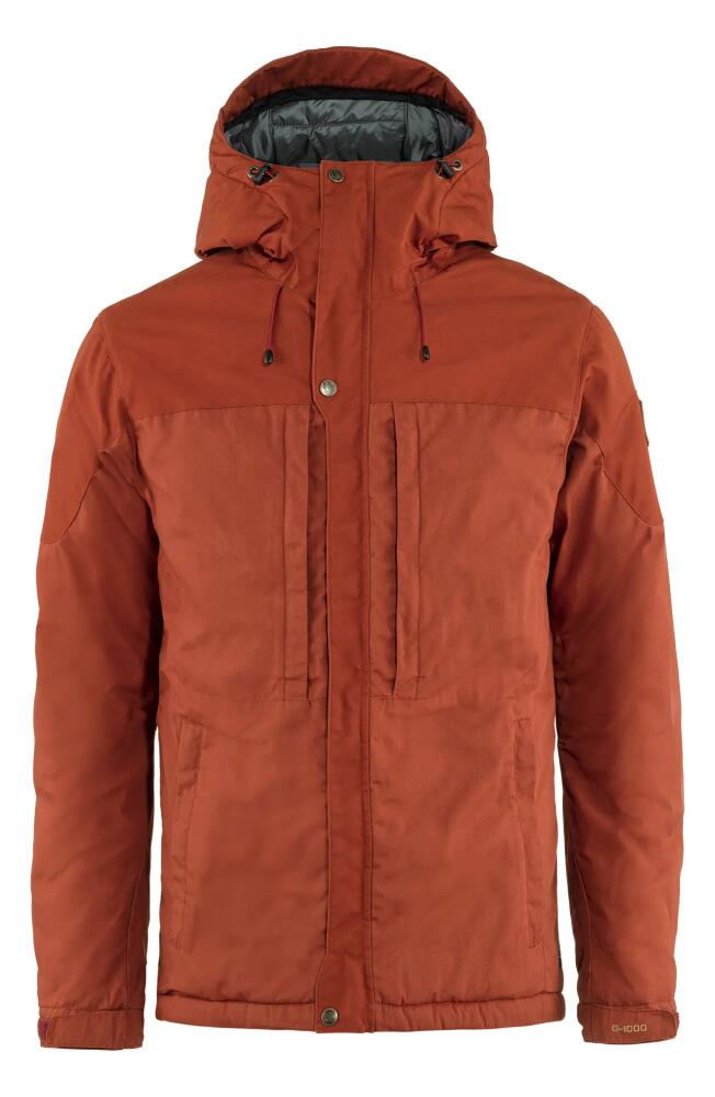 Fjällräven Skogsö Water Resistant Insulated Jacket in Autumn Leaf Cover