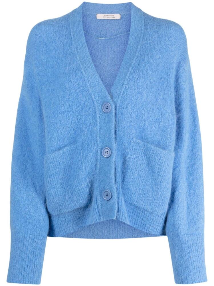 Dorothee Schumacher brushed V-neck cardigan - Blue Cover