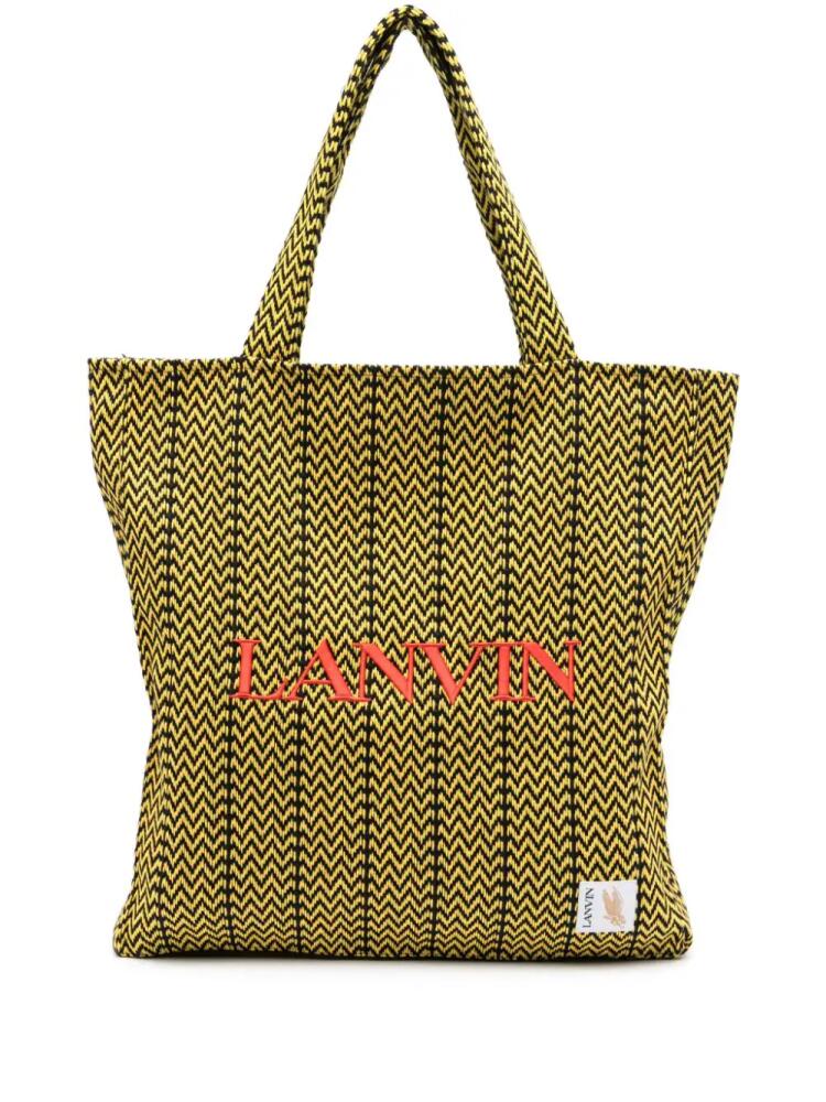 Lanvin x Future embroidered-logo tote bag - Black Cover