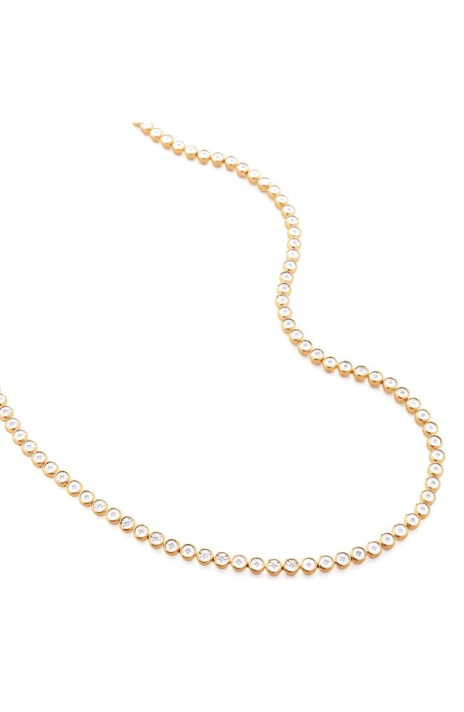 Monica Vinader Diamond Essential Tennis Necklace in 18Ct Gold Vermeil On Sterling Cover