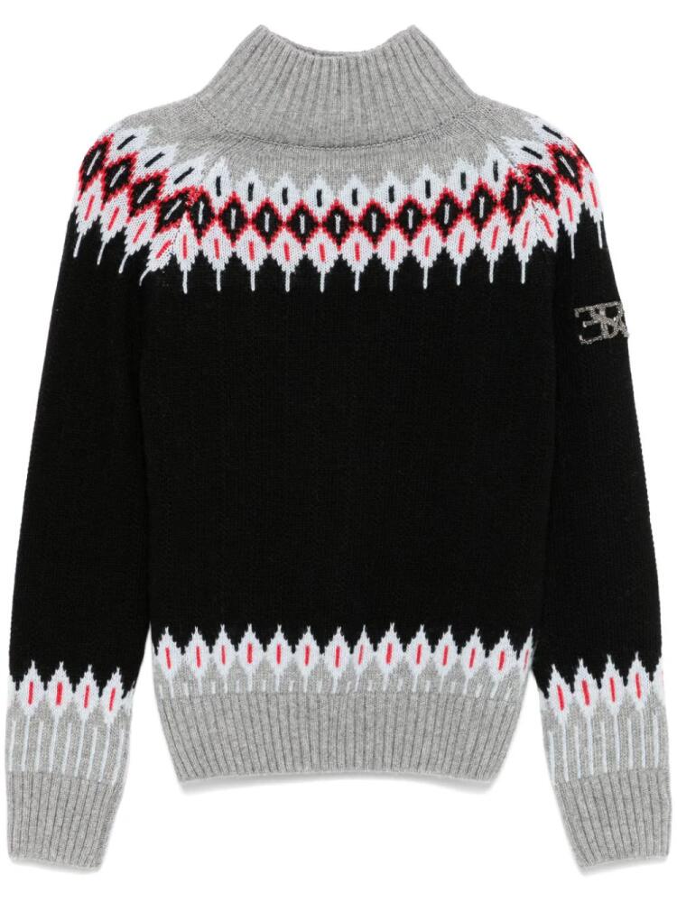 Ermanno Scervino rhinestone-embellished logo sweater - Black Cover