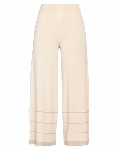 D. exterior Woman Pants Beige Viscose, Polyamide, Polyester, Metallic Polyester Cover