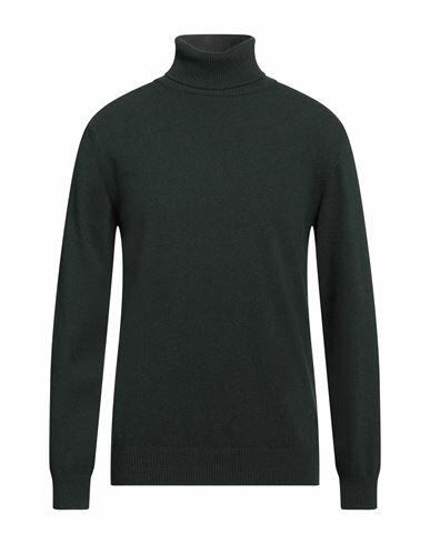 Seventy Sergio Tegon Man Turtleneck Dark green Wool, Cashmere Cover