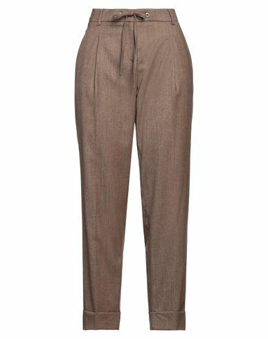 Seductive Woman Pants Brown Wool, Polyester, Viscose, Elastane Cover