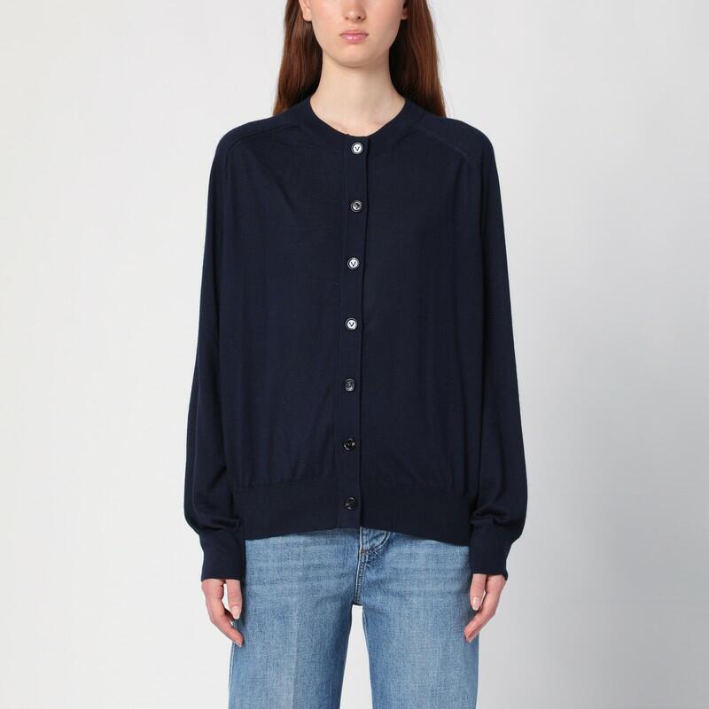 Bottega Veneta Navy blue cashmere cardigan Cover