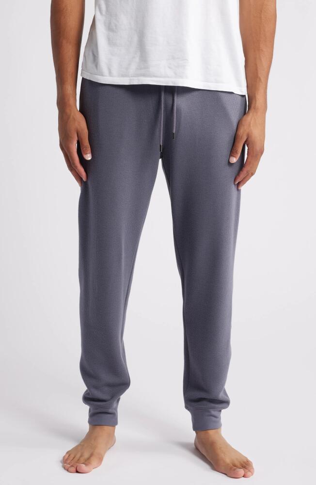 Daniel Buchler Waffle Texture Lounge Joggers in Grey Cover