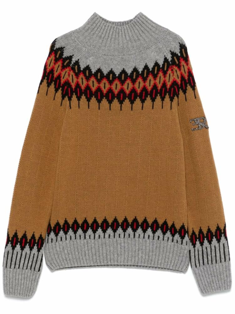 Ermanno Scervino intarsia-patterned sweater - Grey Cover