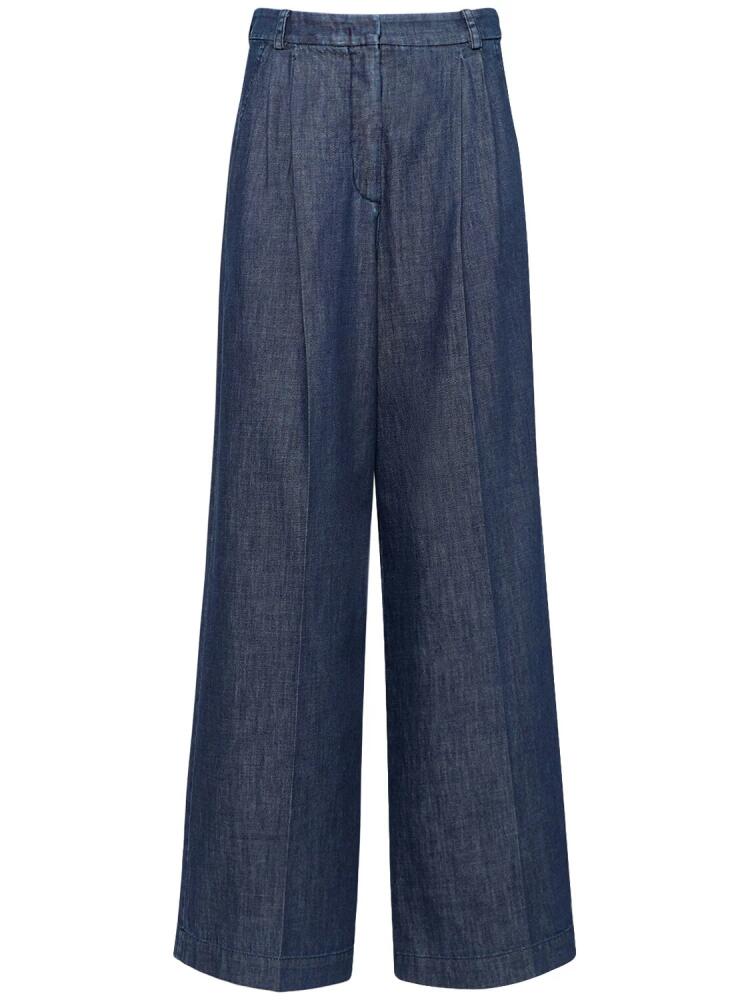 WEEKEND MAX MARA Fuxia High Rise Denim Wide Pants Cover