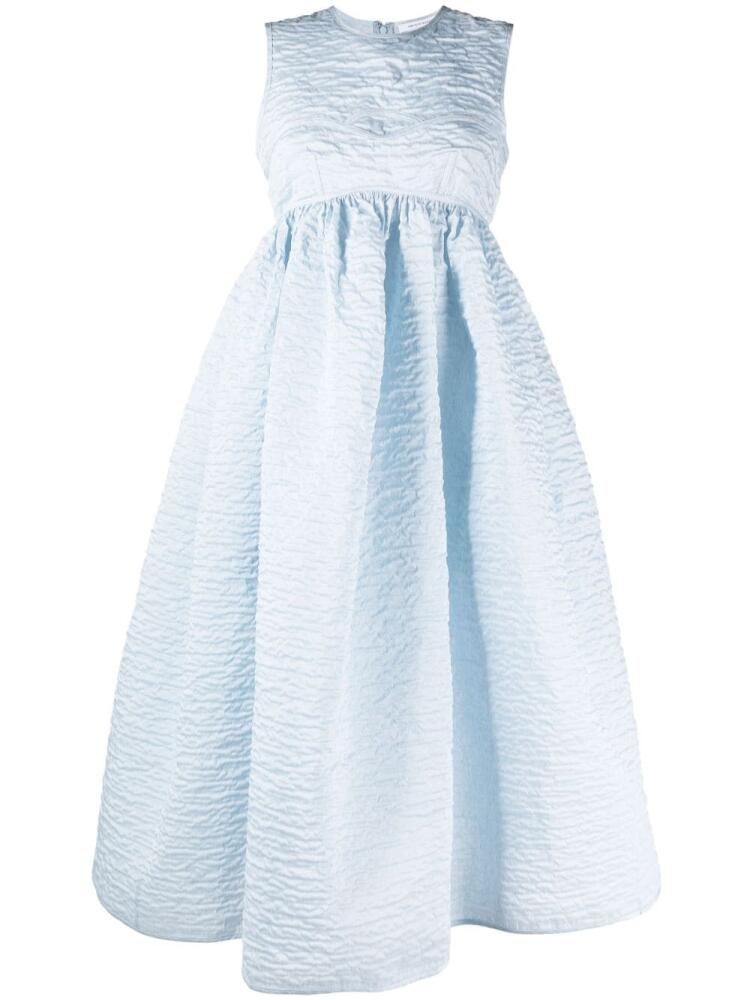 Cecilie Bahnsen Soleil matelassé midi dress - Blue Cover