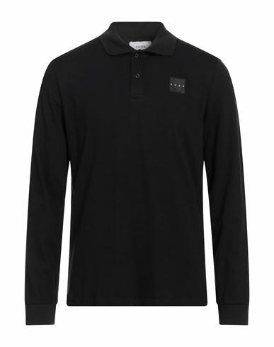 Shoe Man Polo shirt Black Cotton, Elastane Cover