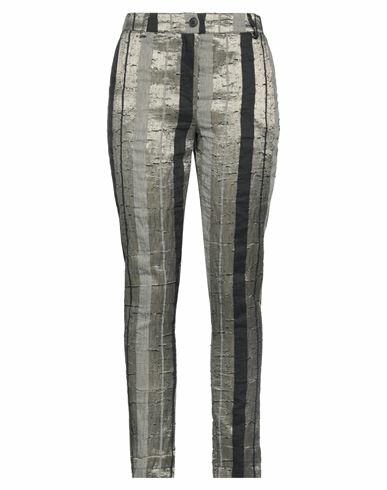 Berna Woman Pants Platinum Linen, Polyester, Cotton Cover