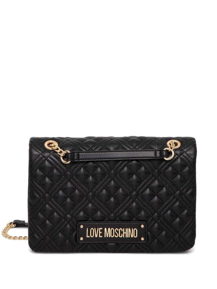 Love Moschino logo-lettering crossbody bag - Black Cover