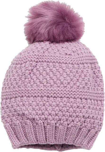 San Diego Hat Company Knit Beanie w/ Faux Fur Pom (Lavendar) Beanies Cover