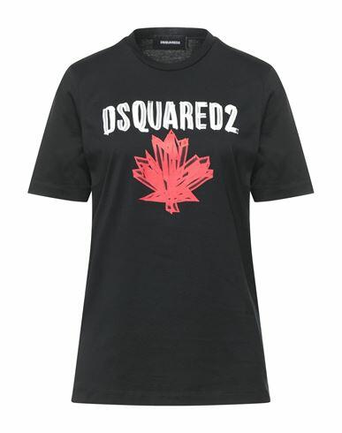 Dsquared2 Woman T-shirt Black Cotton Cover