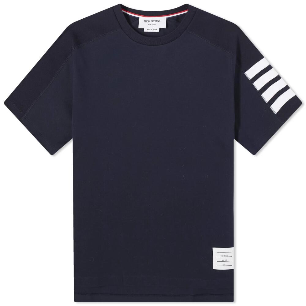 Thom Browne Men's 4-Bar Tonal T-Shirt in Navy Cover